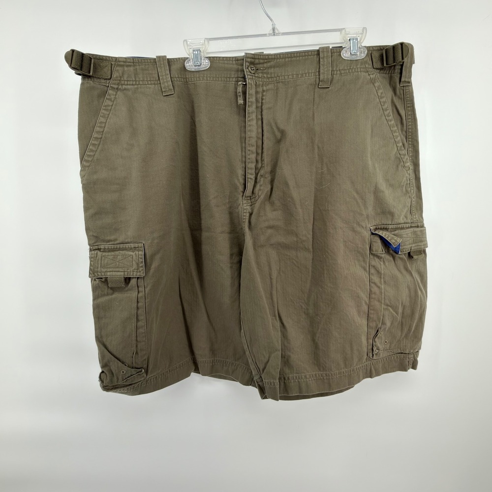 Vintage Y2K Gap Factory Store Green Cargo Shorts Men XXL 100% Cotton Utility